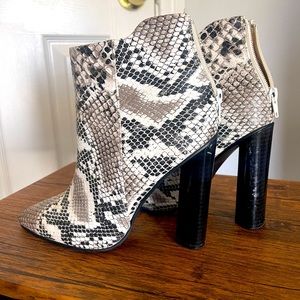 Snake Print Booties